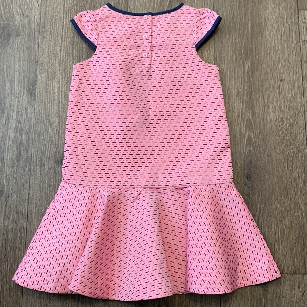 Janie & Jack Pick Stitch Jacquard Dress in Caribbean Rose - Picture 3 of 3